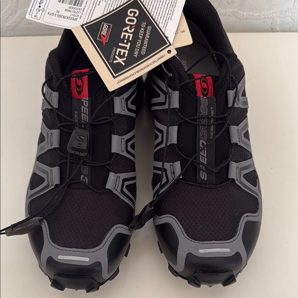 Salomon Black Gray Speedcross 3 GTX Gortex Trail Shoes Size 6 NWT - Picture 3 of 16